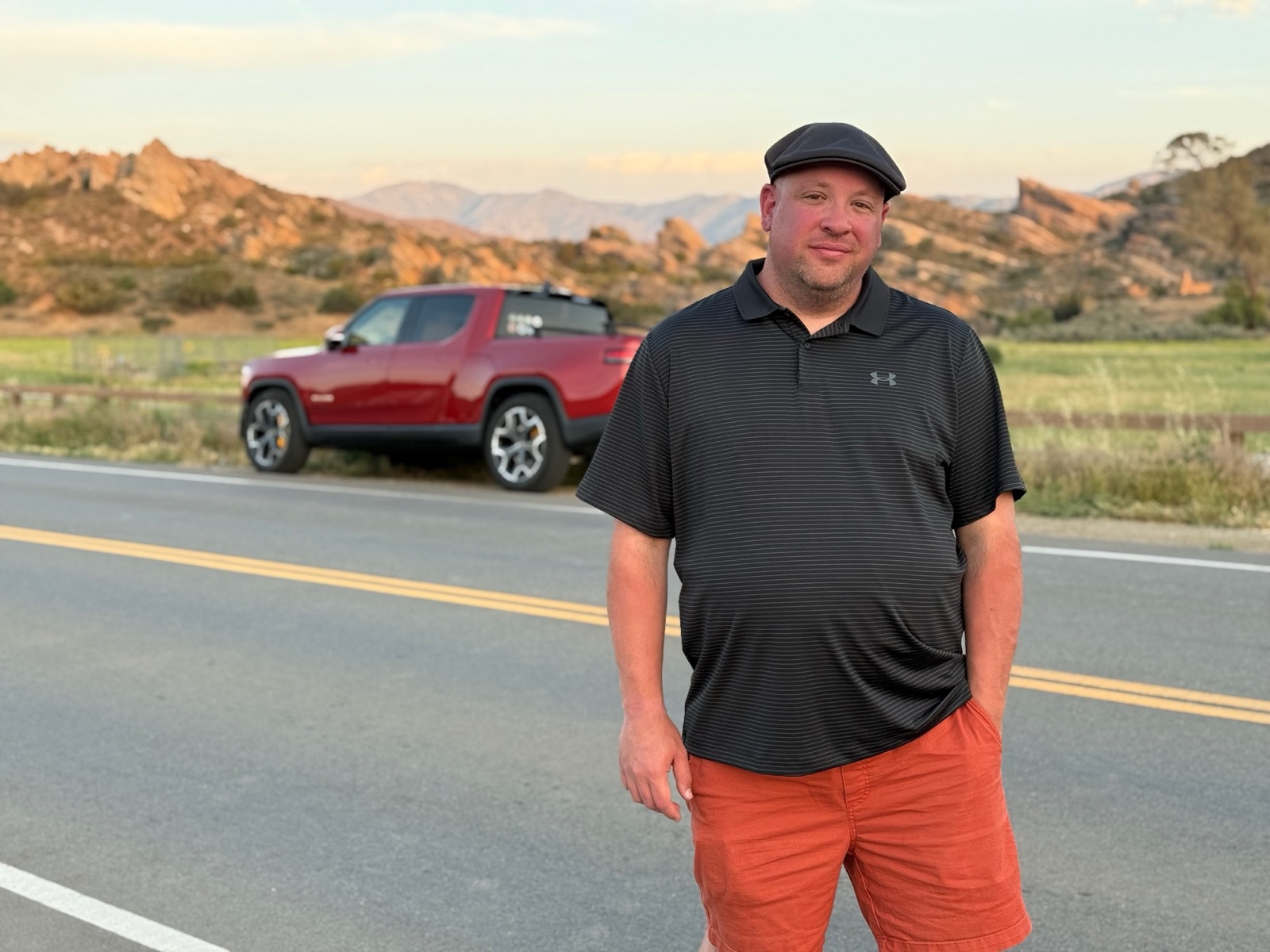 Zak Winnick at Vasquez Rocks, R1T behind